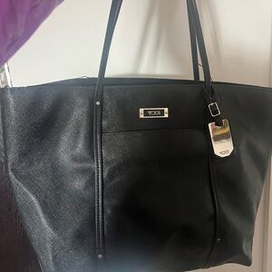 Tumi Black Women's Tote with Textured Design
